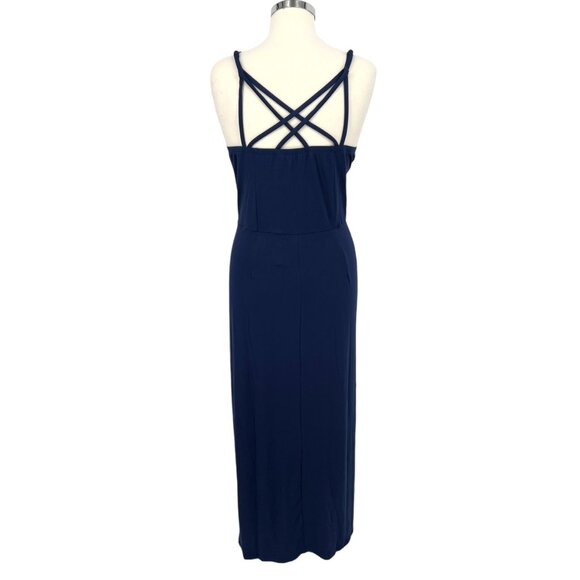 Market & Spruce Strappy Classic Sleeveless Maxi Dress Navy Blue Size 1X NWT - Picture 6 of 9